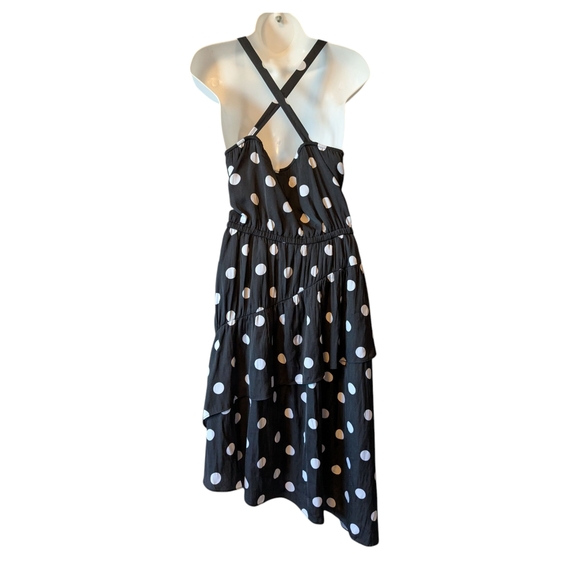 A New Day Black and White Polka Dot  Asymmetrical Ruffle Skirt Dress Sz.XL - Picture 6 of 14